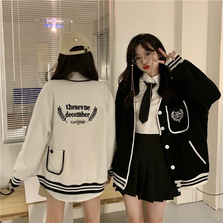 Áo Khoác Bóng Chày Tay Dài Cho Nữ
