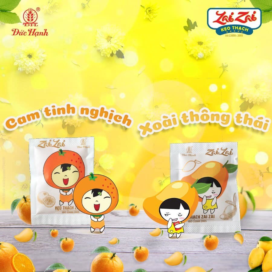 Thạch zaizai Đức Hạnh hương vị trái cây ngọt ngào, thạch rau câu zaizai giòn dai từ thiên nhiên