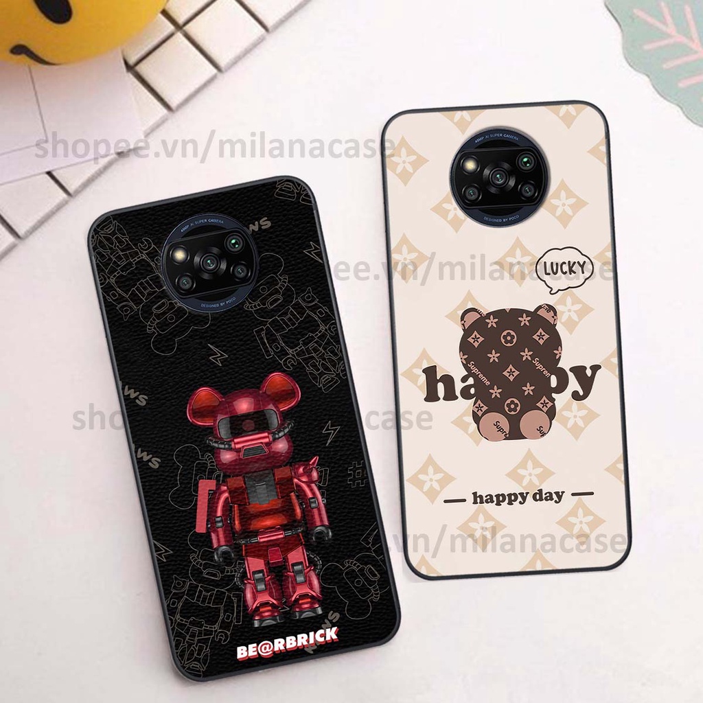 Ốp Xiaomi Poco X3 / Poco X3 Pro gấu be@rBrick gấu Teddy Kaws siêu đẹp, phong cách, cá tính