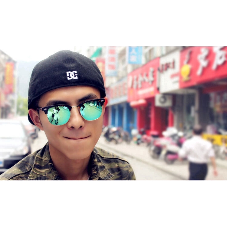 Kính mát SAMJUNE thiết kế nửa gọng phong cách retro cho nam và nữ