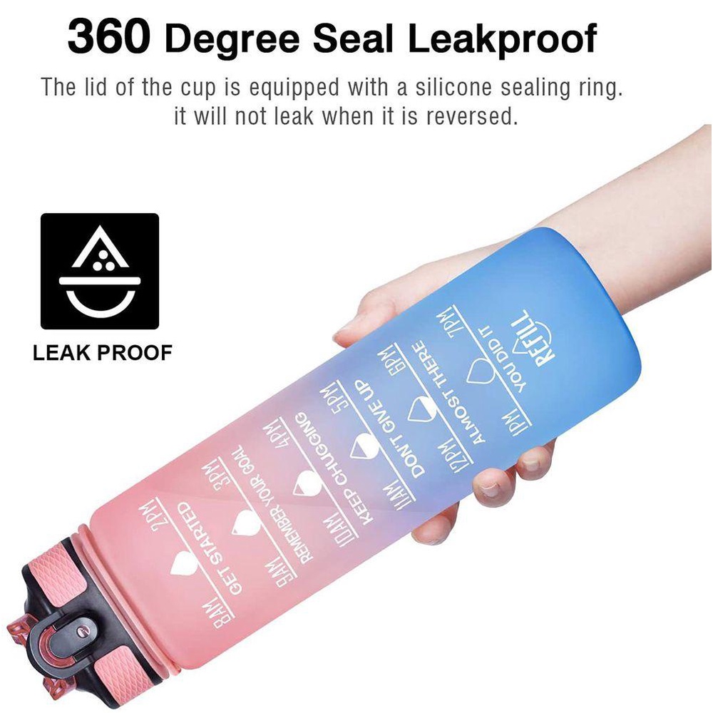 SUENIN Bình Nước 1000ml Màu Gradient Dành Cho Người Lớn