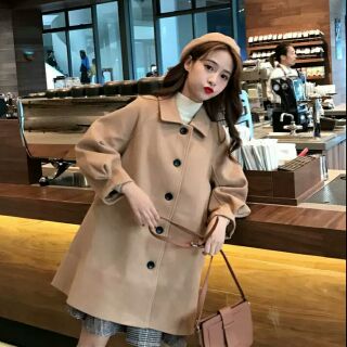 [Order-Ảnh thật] Áo khoác dạ tay bồng