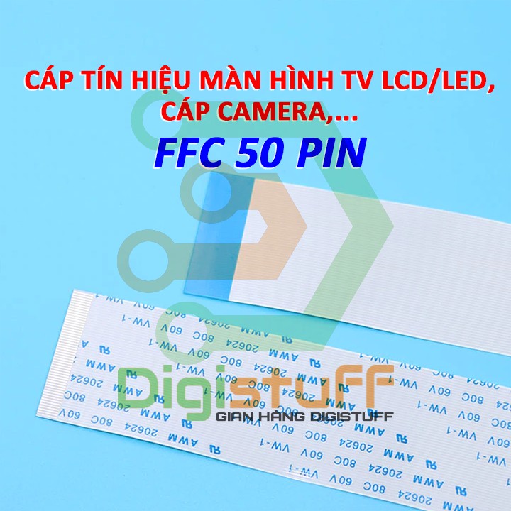 Cáp dẹt 50 chân thay cáp tín hiệu màn hình LCD LED của TV, cáp camera và các thiết bị khác