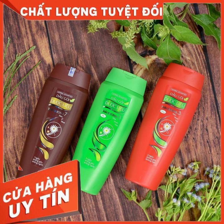 Dầu gội dược liệu Thái Dương 3&amp;thái dương 7 Dầu gội dược liệu sạch gàu suôn mềm ngăn ngừa rụng tóc-thảo dược thiên nhiên