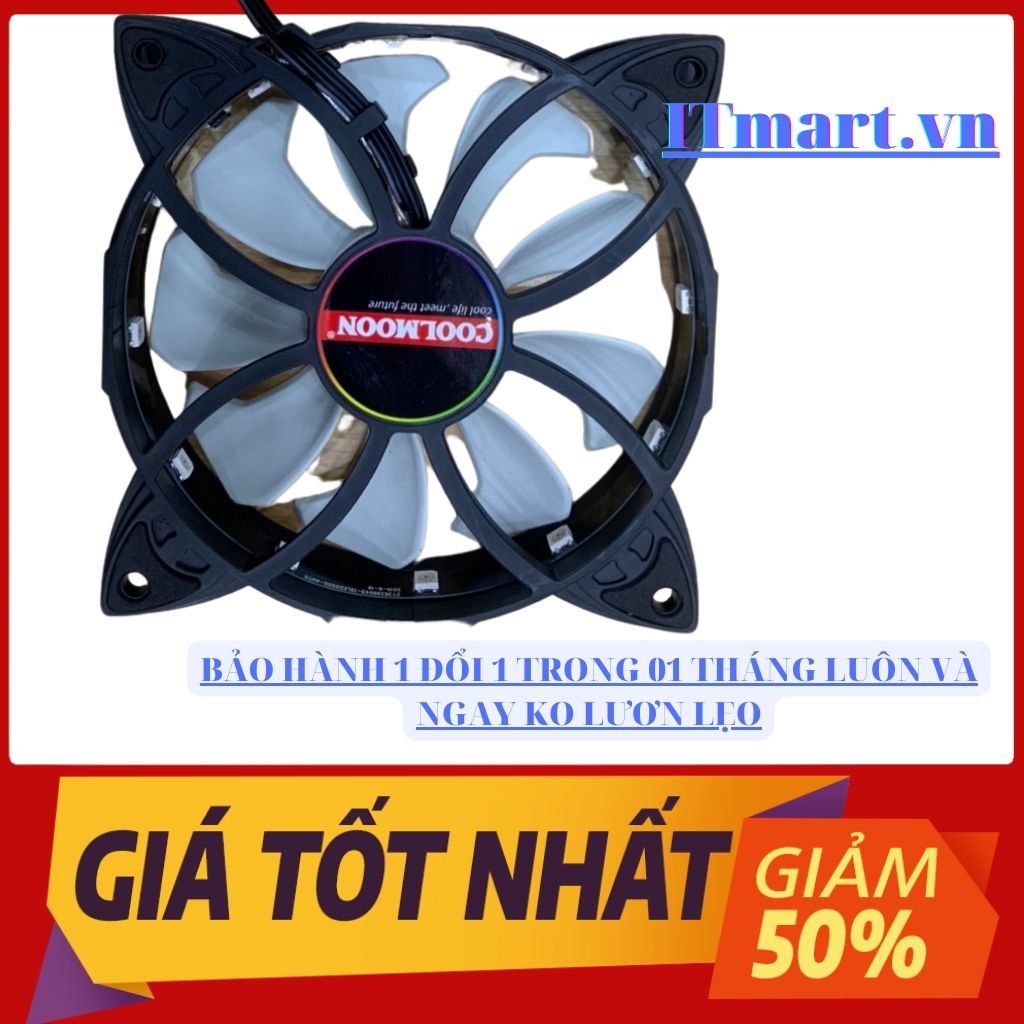 Quạt Tản Nhiệt, Fan Case Coolmoon K1 - Led Nhiều Màu