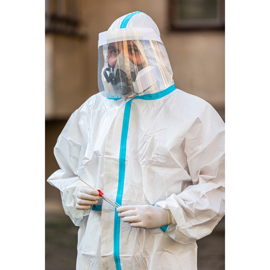 Bộ Quần Áo Bảo Hộ Y Tế VinGuard Vin-2000 Pro Có Viền Xanh Hàng Cao Cấp