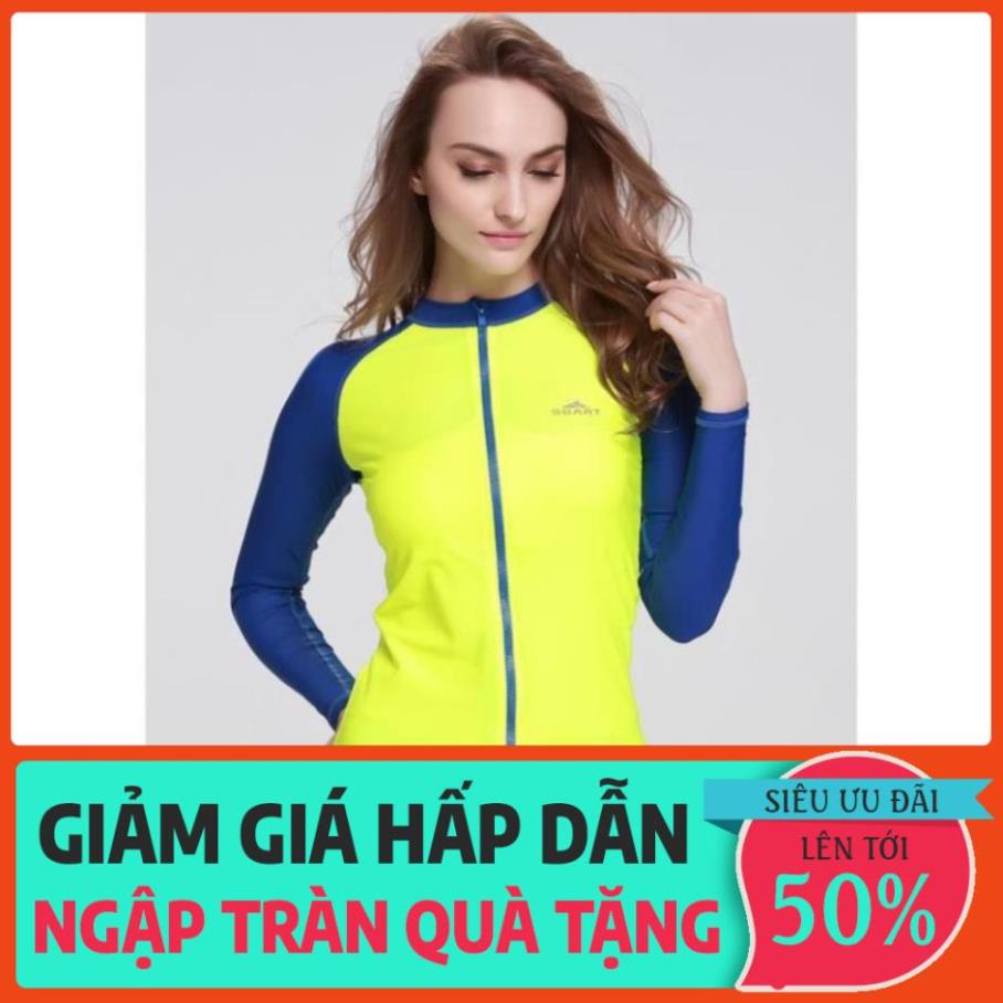 LẺ ÁO BƠI NỮ DÀI TAY KÉO KHÓA thun lạnh dày đẹp hàng SBART 👙 sexy  ཾ  ཾ ་ *