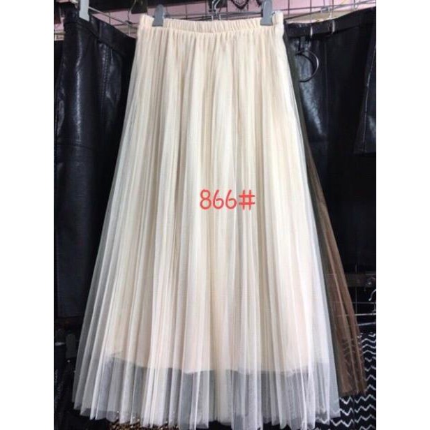 SẴN HÀNG | Chân váy công chúa lưới voan maxi 3 lớp hàng Quảng Châu - Chân váy xếp ly dài 💯