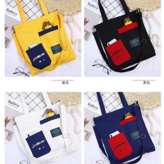 Tote đeo 2 kiểu - phối túi xéo