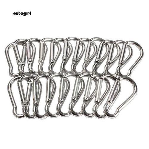Set 20 Móc Khóa Carabiner Bằng Hợp Kim Nhôm Dễ Thương Dùng Khi Leo Núi