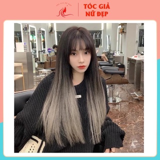 Tóc giả hàn quốc💝FREESHIP💝 Tóc nguyên đầu thẳng tơ cao cấp_ tặng kèm lưới trùm Z7007
