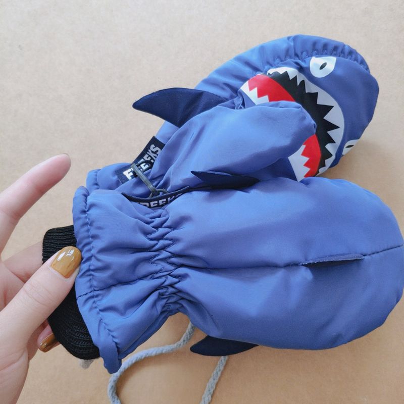 Mary☆SOME New Winter Kids Thicken Warm Ski Gloves Cute Cartoon Children Waterproof Mittens