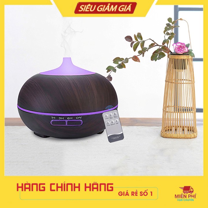 Máy xông tinh dầu, phun sương tạo ẩm vân gỗ cao cấp
