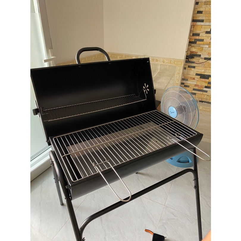 Bếp nướng than hoa ngoài trời  Barrel Charcoal Barbecue, bếp nướng tiệc đứng ngoài trời