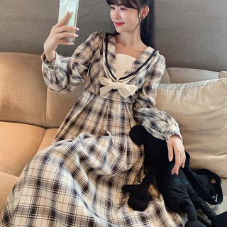 Đầm tay dài eo cao thắt nơ thiết kế mới thời trang