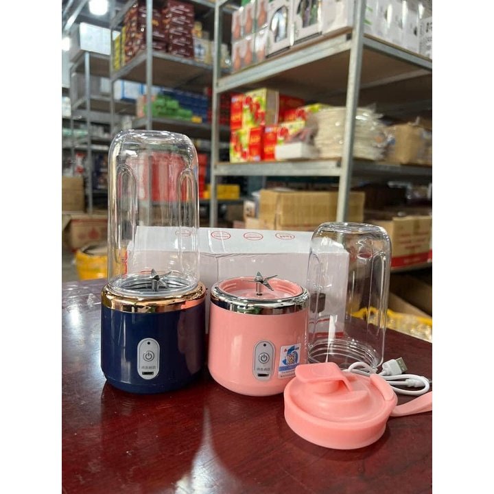 Máy Xay Sinh Tố Juicing Cup 300ML Cầm Tay 6 Lưỡi  Sử Dụng Pin Sạc Cổng USB Siêu Tiện Lợi