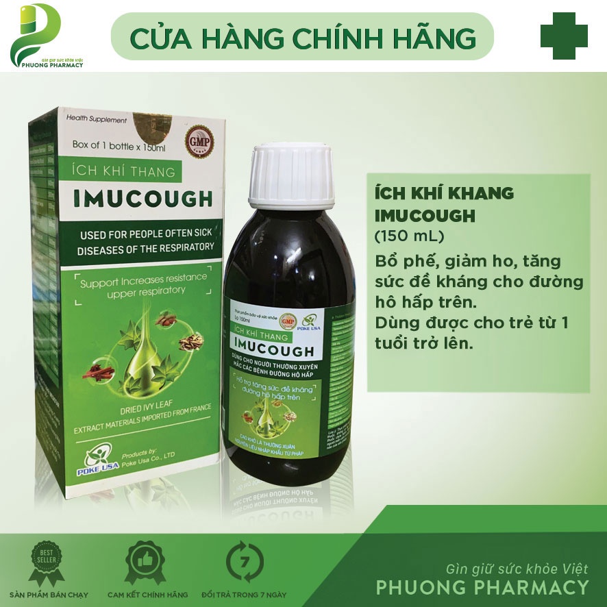 Ích Khí Thang Imucouch bổ phế, giảm ho, long đờm, tăng cường đề kháng