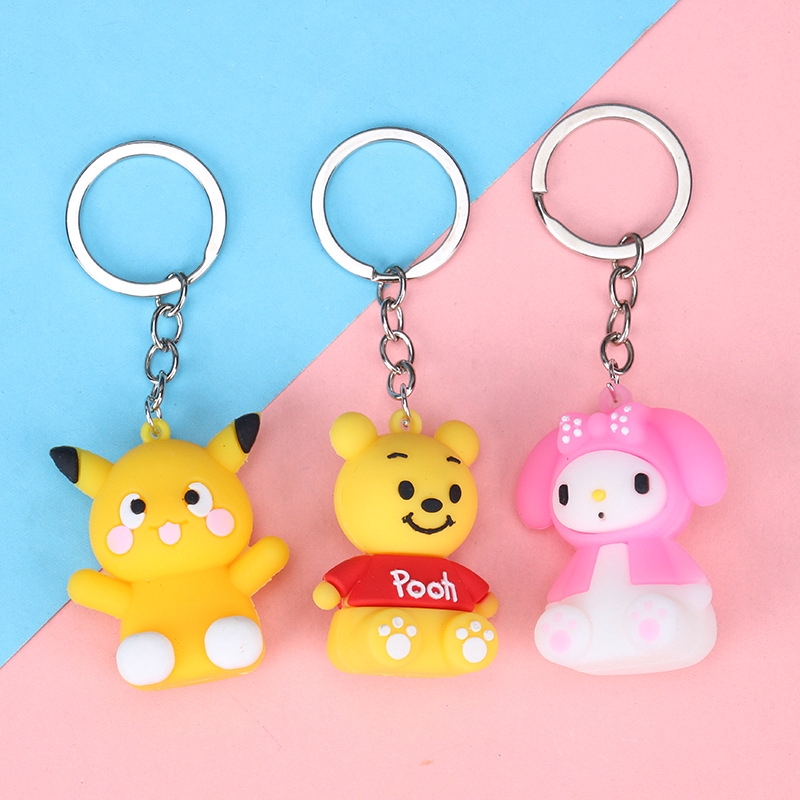 Móc khóa hình hoạt hình 3D đáng yêu