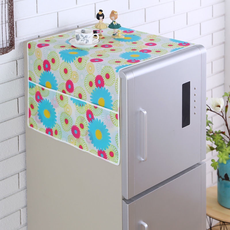 ♥ fridge cover cloth ♥ Trang chủ Tủ lạnh Cover Dustproof Waterwashable Cover Khăn đơn Cửa đôi Tủ lạnh Cover Cover Lò vi sóng Universal Cover ♥ fridge cover cloth with pocket
