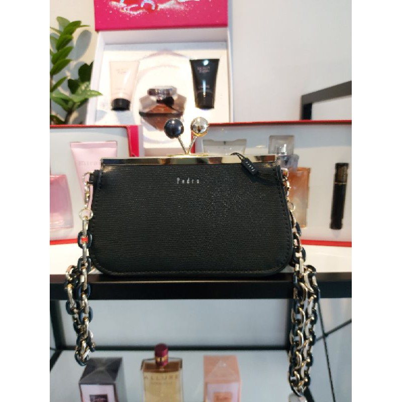 CLUCTH PEDRO NỮ ĐEN/ XANH