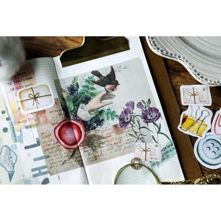 Bộ 45 Sticker Hàn Quốc hình đồ dùng dán trang trí E08