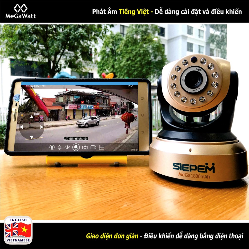 CAMERA NHÀ GIÀU Siêu Nét 4.0 - Cúp Điện Vẫn Quay. Pin 1800mAh