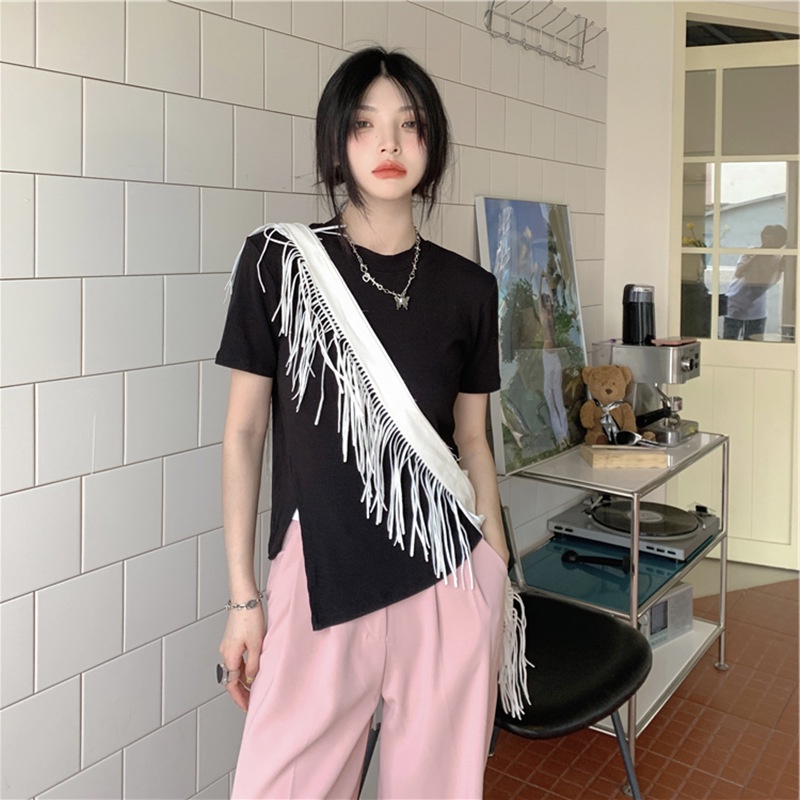 NRVP Áo Thun Mỏng Tay Ngắn Phong Cách Hàn Quốc Mới Mùa Hè 2022 Dành Cho Nữ