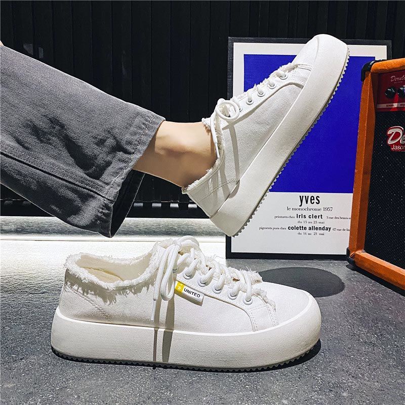 Giày Thể Thao Canvas Cổ Thấp Thời Trang Thu Đông Dễ Phối Đồ Cho Nam Size 39-44