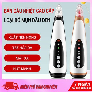 Máy hút mụn đầu đen có đầu nhiệt để masage - máy hút mụn cầm tay cao cấp dùng cho spa