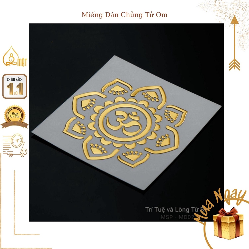 Miếng Dán Điện Thoại, Máy Tính Bảng - Chủng Tử Om, Chất Liệu Lá Nhôm Phủ Vàng - Mật