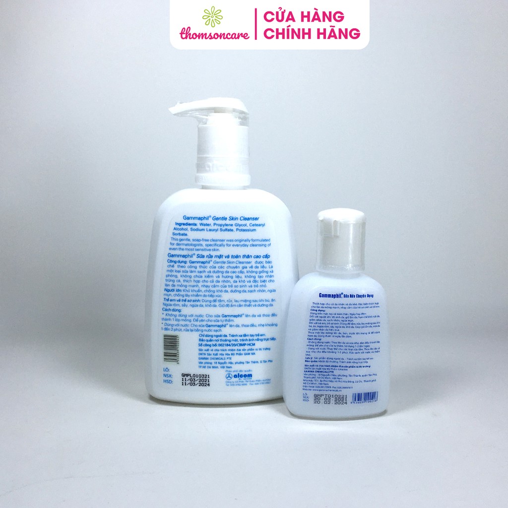 Sữa rửa mặt Gammaphil - Dùng được cho cả da nhờn và da khô - Chai 125ml - Chai 500ml | BigBuy360 - bigbuy360.vn