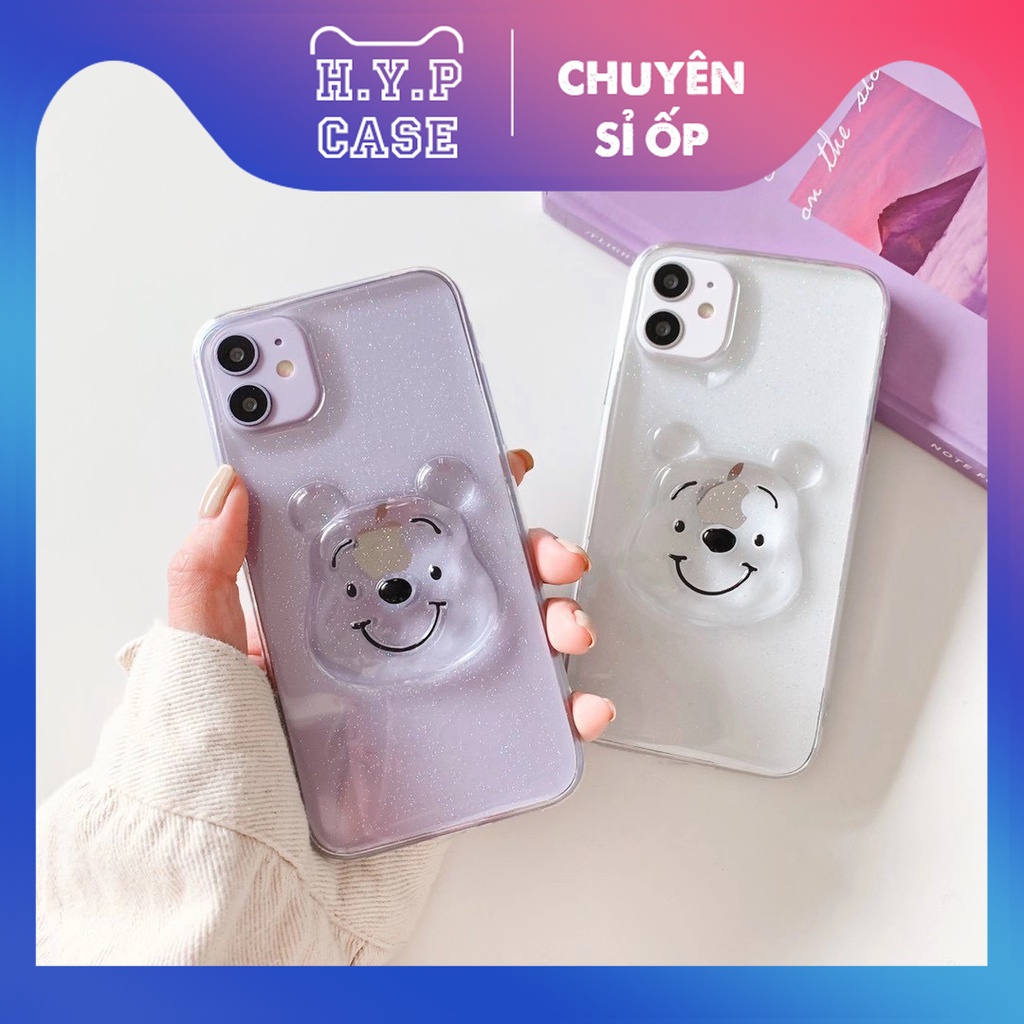 Ốp Lưng Iphone Hình Gấu Trong Nhũ Phát Sáng Loại 1 Dày Dặn Bóng Đẹp (09) | BigBuy360 - bigbuy360.vn