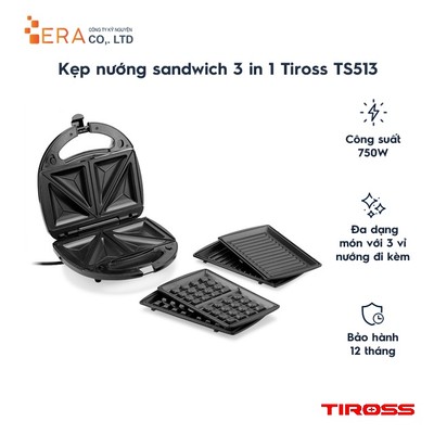 Kẹp nướng sandwich 3 in 1 Tiross TS513