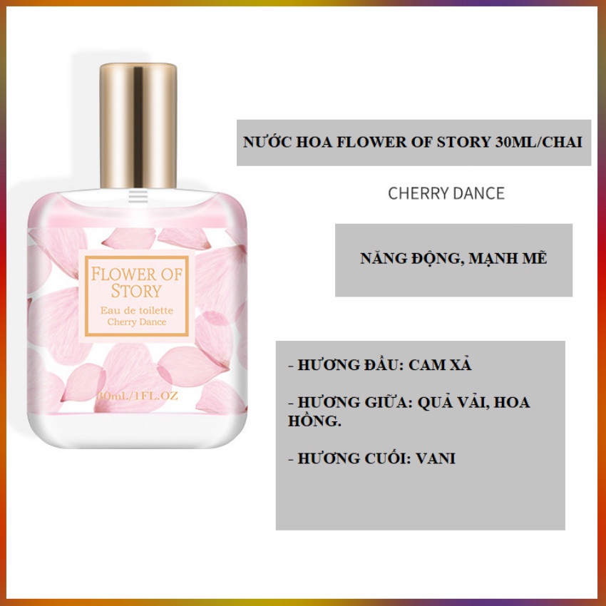 Nước Hoa toàn thân Flowerofstory hương Cherry Dance 30ml/chai