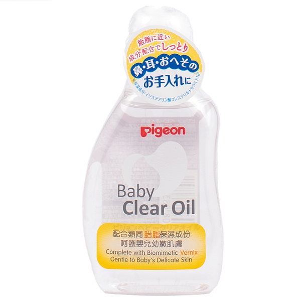 Dầu dưỡng da Pigeon Baby Clear Oil massage body em bé 80ml