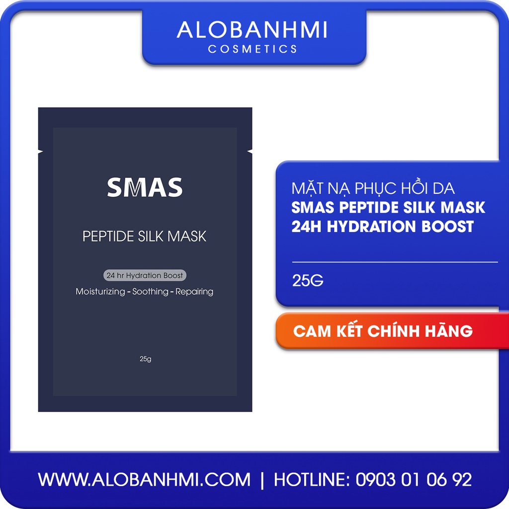 Mặt nạ SMAS Peptide Silk Mask phục hồi da Nhật Bản (1 miếng)