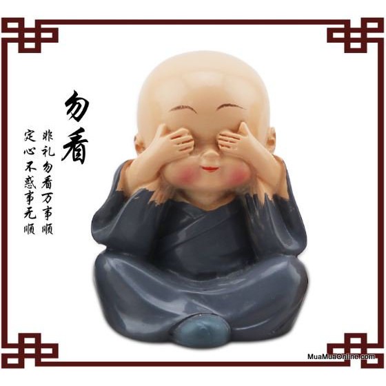 Bộ Tượng Chú Tiểu Tứ Không | BigBuy360 - bigbuy360.vn