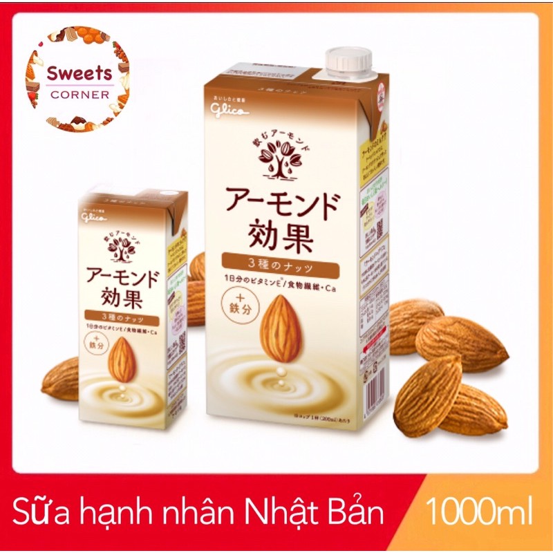 Sữa hạnh nhân Glico Nhật Bản 1000ml (3 loại)