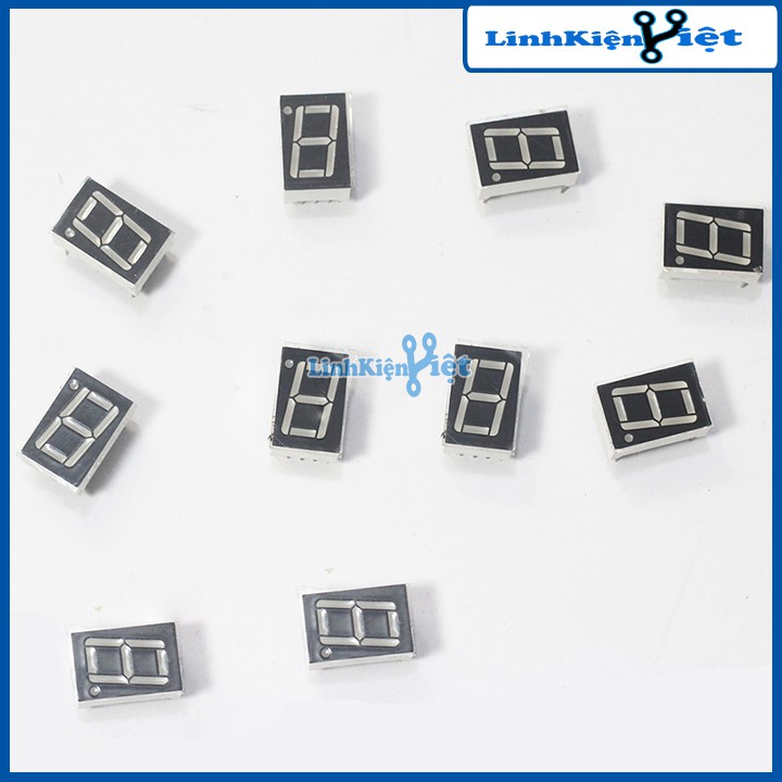 Bộ 10 Con Led 7 Thanh Anot Chung 1 Số 0,56Inch ( Sáng Đỏ )