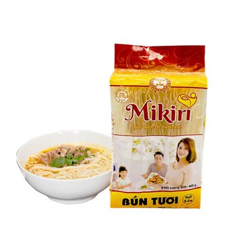 Bún Tươi Cao Cấp Sấy Khô Mikiri Túi Lớn 400g Bịch Bún Khô Sợi Nhỏ Và Sợi Lớn Hàng Sạch Chuẩn Siêu Thị