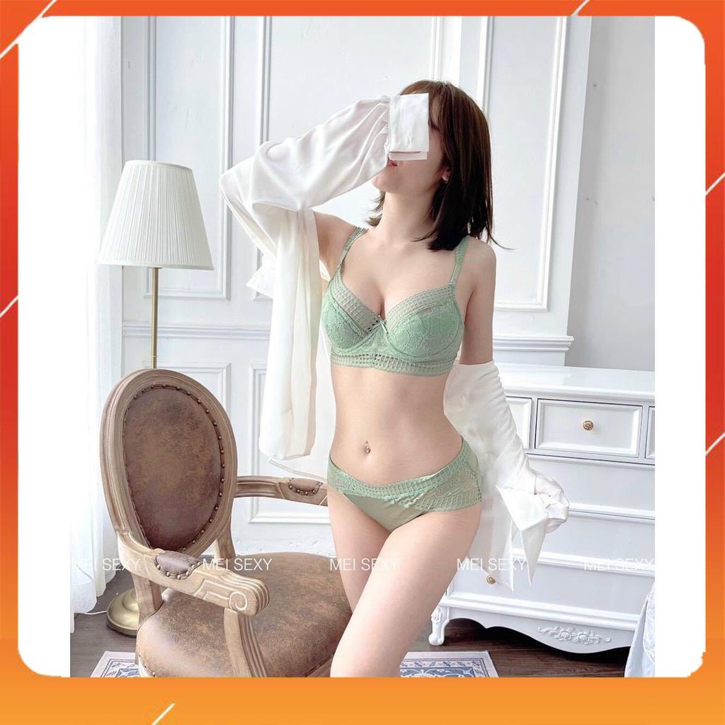 Set bộ đồ lót nữ hàng cao cấp phối ren, áo có gọng, mút đệm vừa, Mã B22020