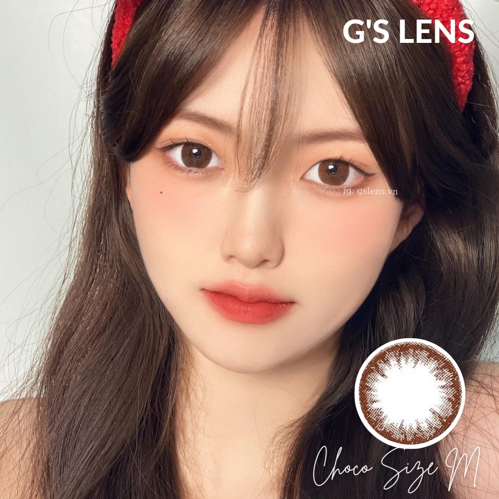Kính Áp Tròng Choco Giãn Vừa Size M 14.5mm Có 0-6 Độ Cận AR2244 Choco