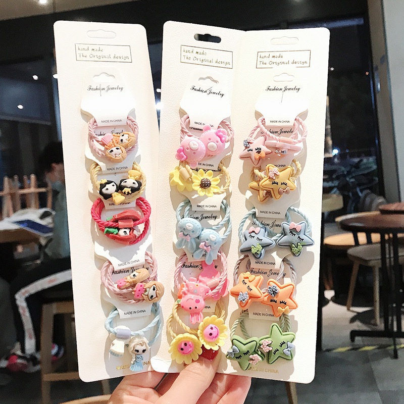 Dây buộc tóc cao su phong cách Hàn Quốc đáng yêu cho bé gái