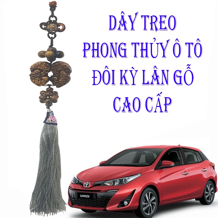 Đôi Kỳ Lân Đá Mắt Hổ Tự Nhiên Phong Thủy Cao Cấp Treo Trang Trí PT-04 - Mang Lại May Mắn