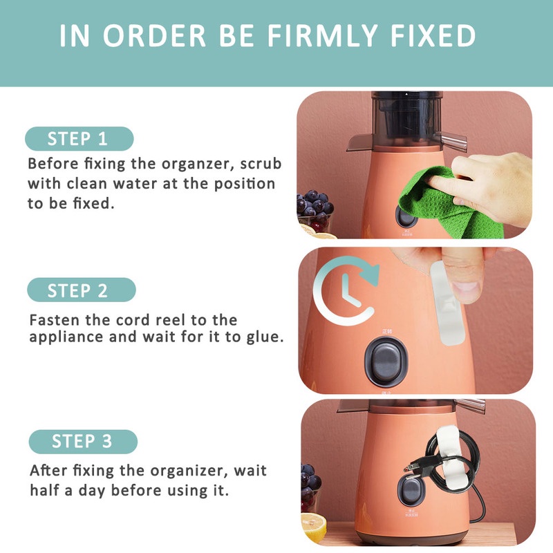 1 Giá Đỡ Dây Cáp Gọn Nhẹ 2 Loại Tự Dính Tiện Dụng Cho Nhà Bếp