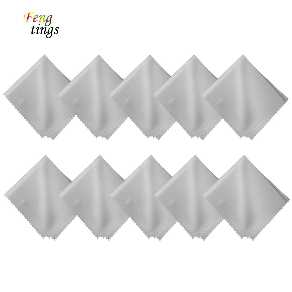 ✌ FT ✌ 10Pcs Saw Tooth Edge Premium Microfiber Cleaning Cloths for Lens Glasses Screen