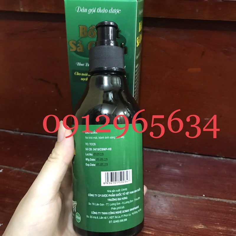 Dầu gội thảo dược Bồ kết sả chanh sạch gàu, ngăn ngừa rụng tóc hiệu quả