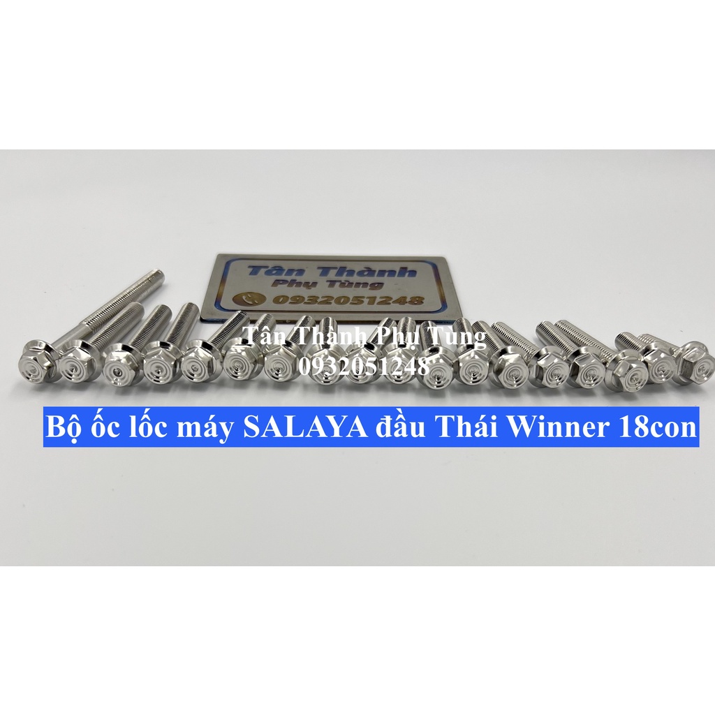 Bộ ốc lốc máy SALAYA đầu Thái Winner 18con