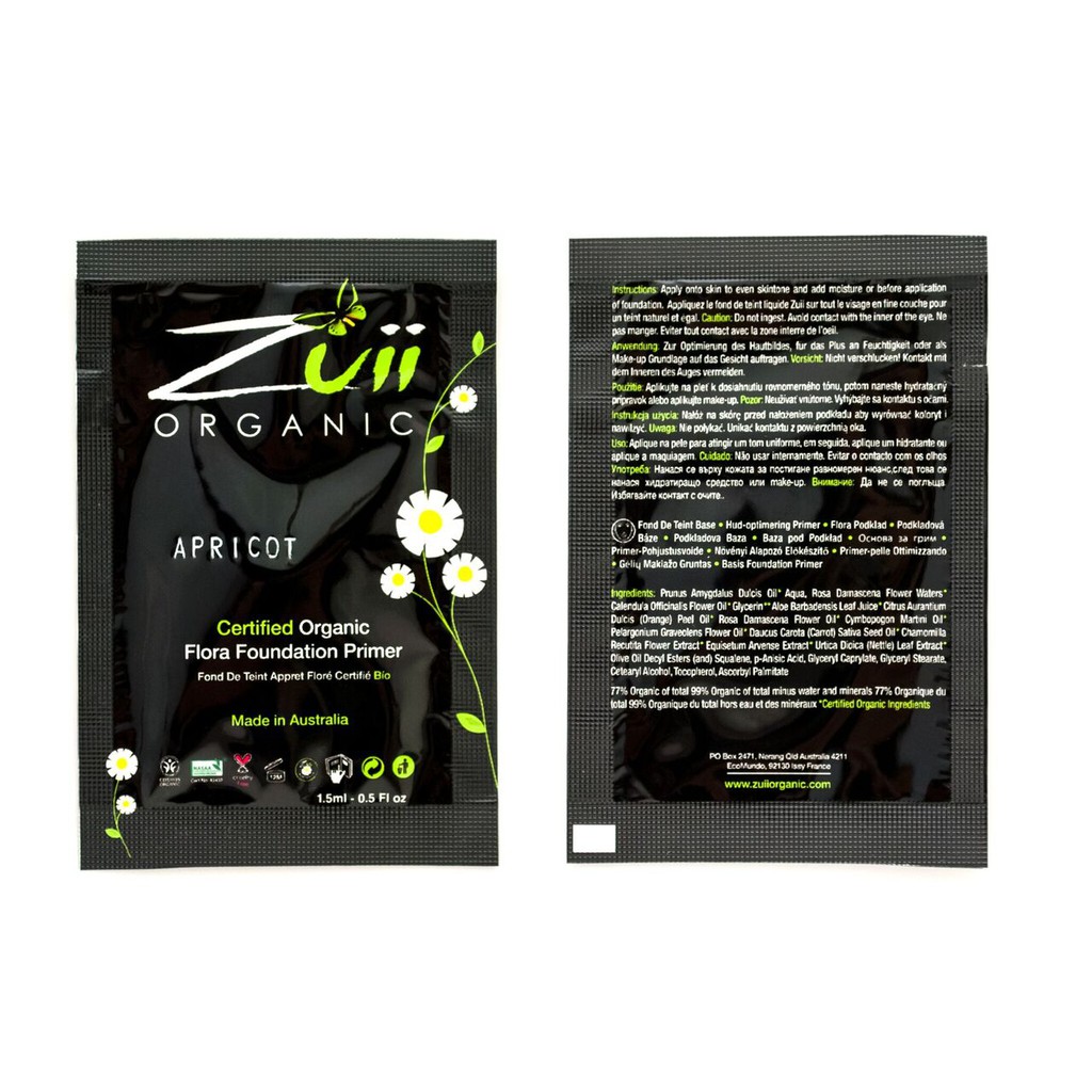 Zuii Flora Colour Corrective Primer Sample - Mẫu thử kem lót điều chỉnh màu da hữu cơ Zuii