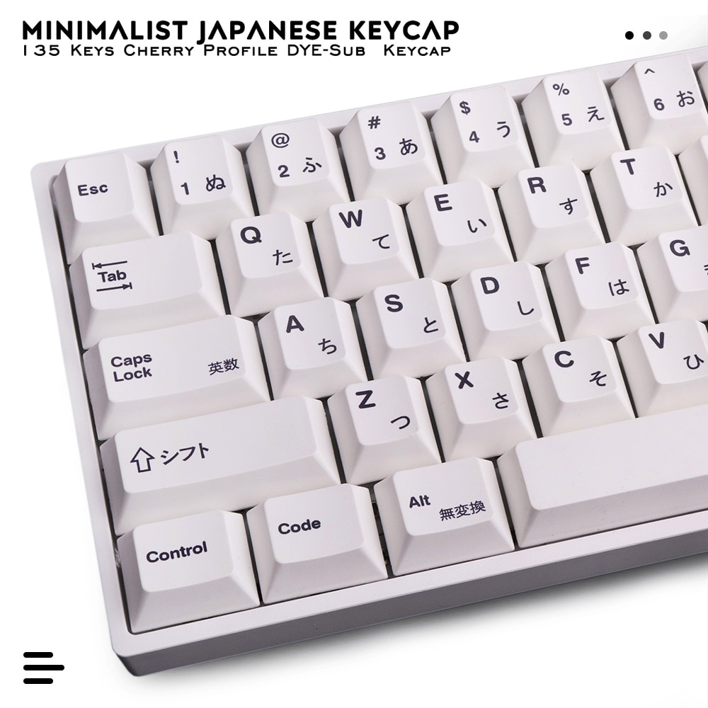 Bộ 135 Phím PBT Màu Trắng Phong Cách Tối Giản Cho Bàn Phím Cơ